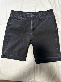 Black Levi Strauss Denim Bermuda Shorts