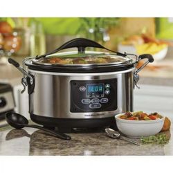 Hamilton Beach 6 Quart Portable Set 'n Forget Probe Slow Cooker