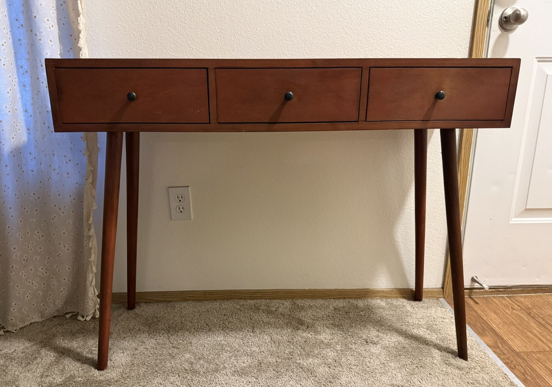 Mid-Century Console / Entryway Table with Drawers