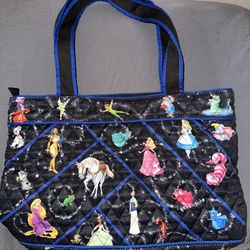 RARE BRADFORD EXCHANGE DISNEY MICKEY RELIVE THE MAGIC QUILTED TOTE BAG W/ CHARM 