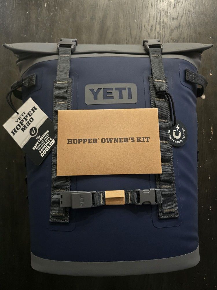 New YETI Hopper M20 Soft Backpack Cooler Navy Updated 2025 Model