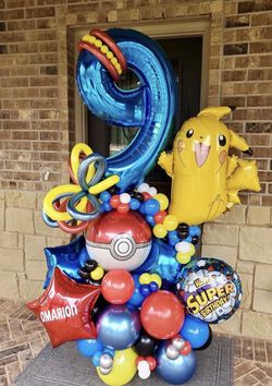 Balloons Bouquet- Happy Birthday- pokemon