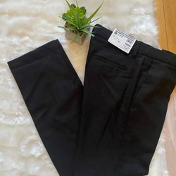 Men’s Haggar Cool Pro Gabardine Black Slim Fit Dress Pants