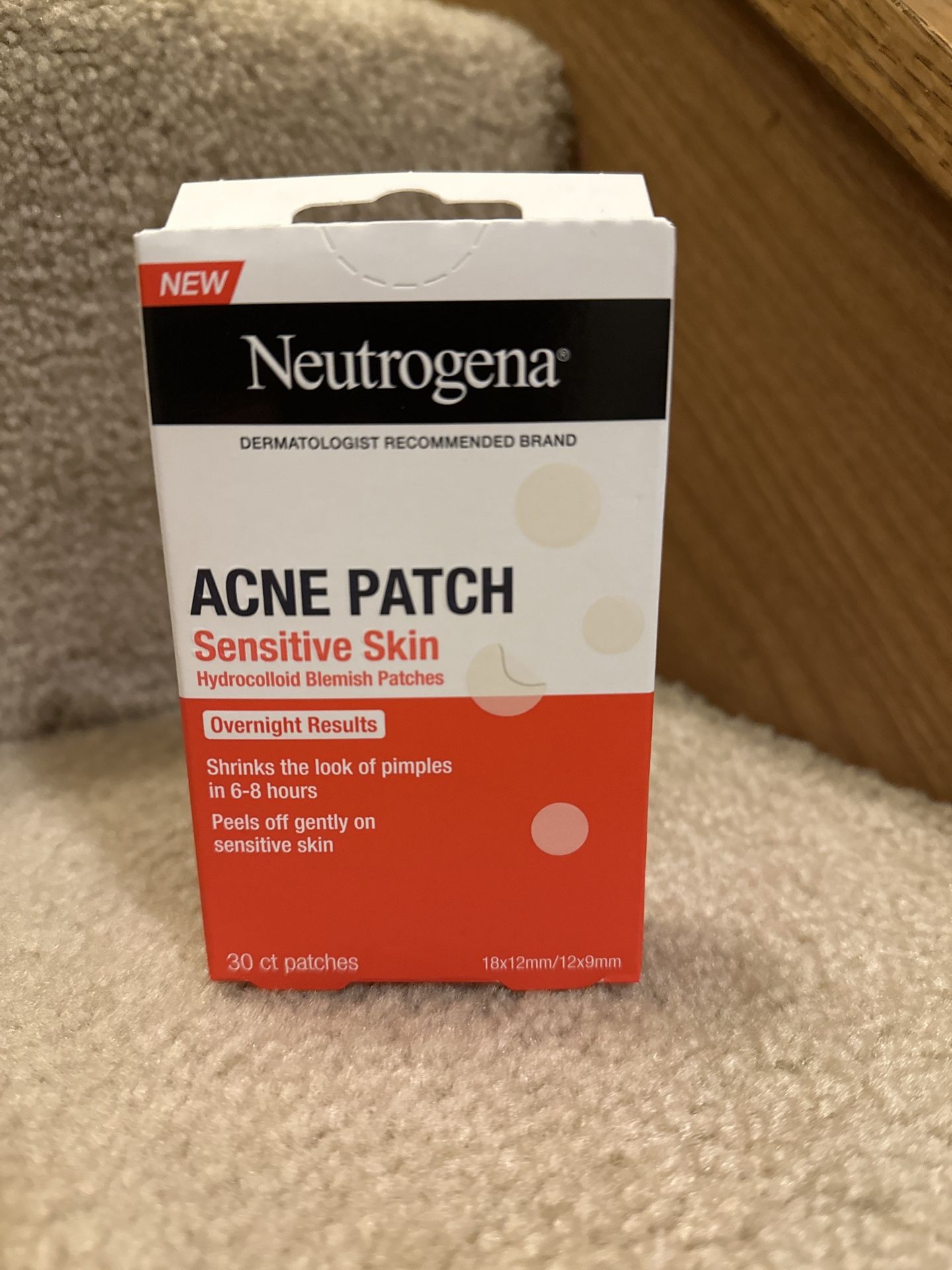 Neutrogena Hydrocolloid Sensitive Skin Acne Patches, 2 Sizes, 30 Ct new $7