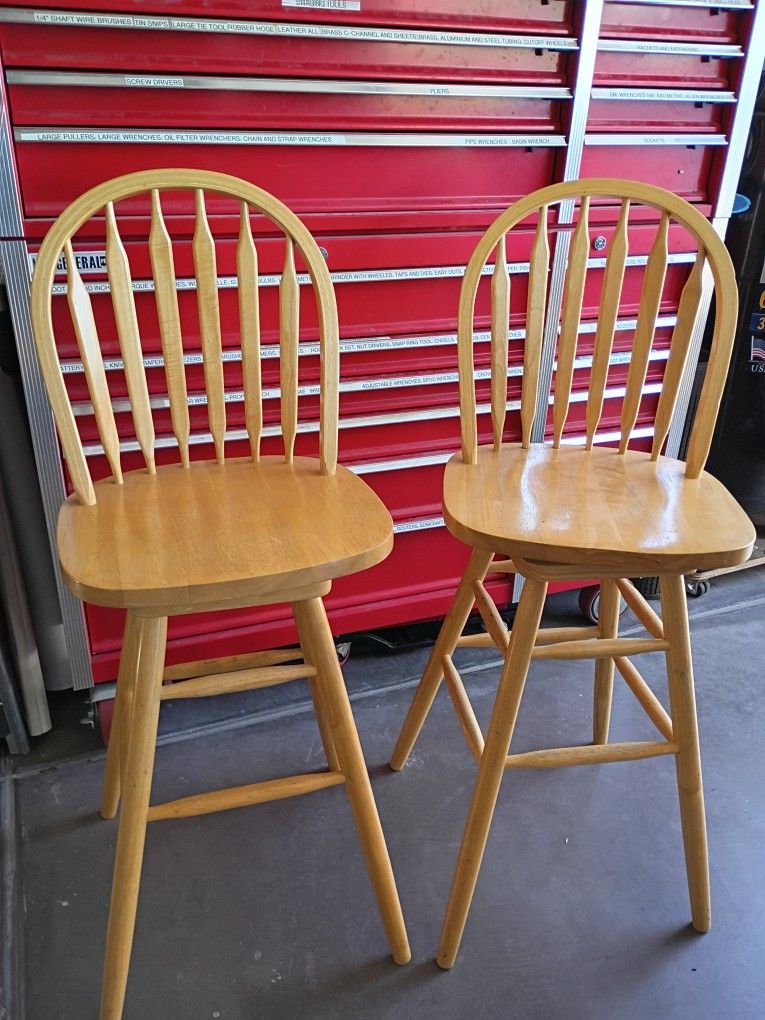 Wood Bar Stools.