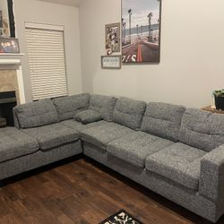 Grey Sectional With Ottoman Still In Box