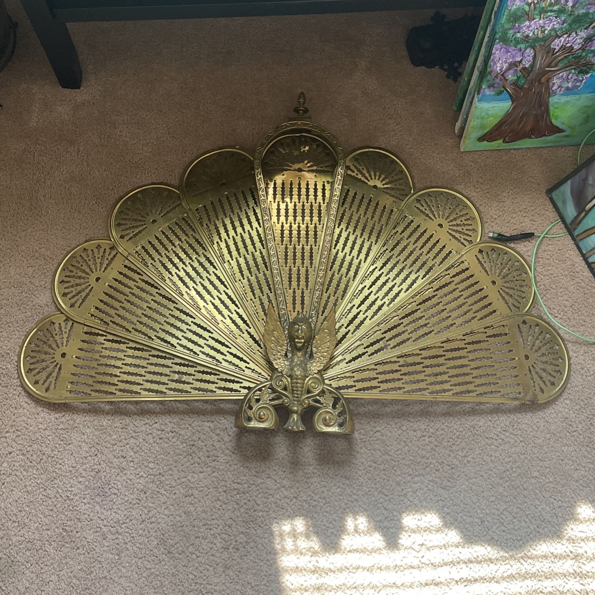 Solid Brass Fireplace Screen