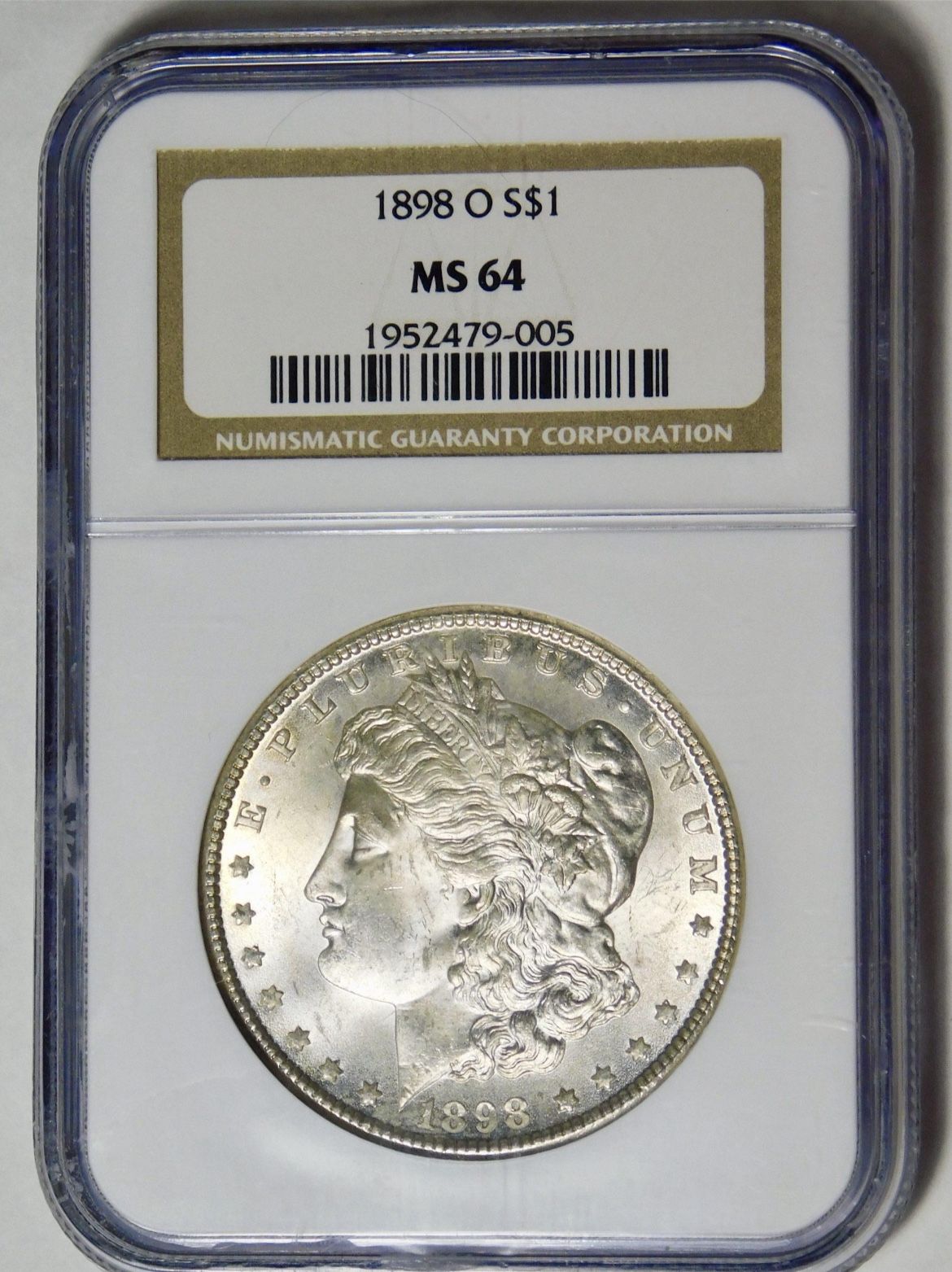 1898-O Morgan Silver Dollar NGC Mint State 64