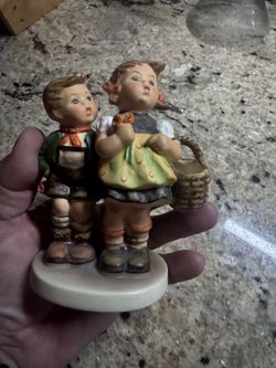 Hummel Figurine Boy and Girl with Basket