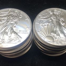20 ONE OUNCE SILVER EAGLES (2016)