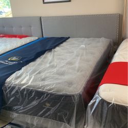 Queen Bed Frame + Headboard + Footboard 