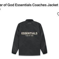 Fear of God Essentials Coaches Jacket Sz m