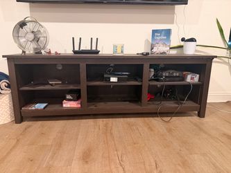 Dark Brown Wood TV Stand
