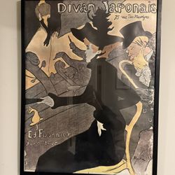 Divan Japonais French wall art with frame.