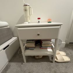 White Minimalist IKEA Nightstand – Clean and Functional