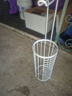 White toilet paper holder
