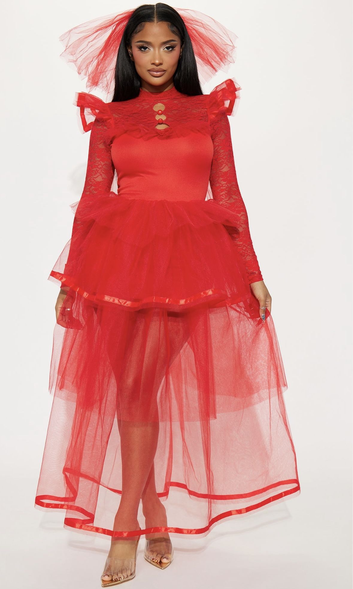 Red Bride Costume Fashion nova Size Small