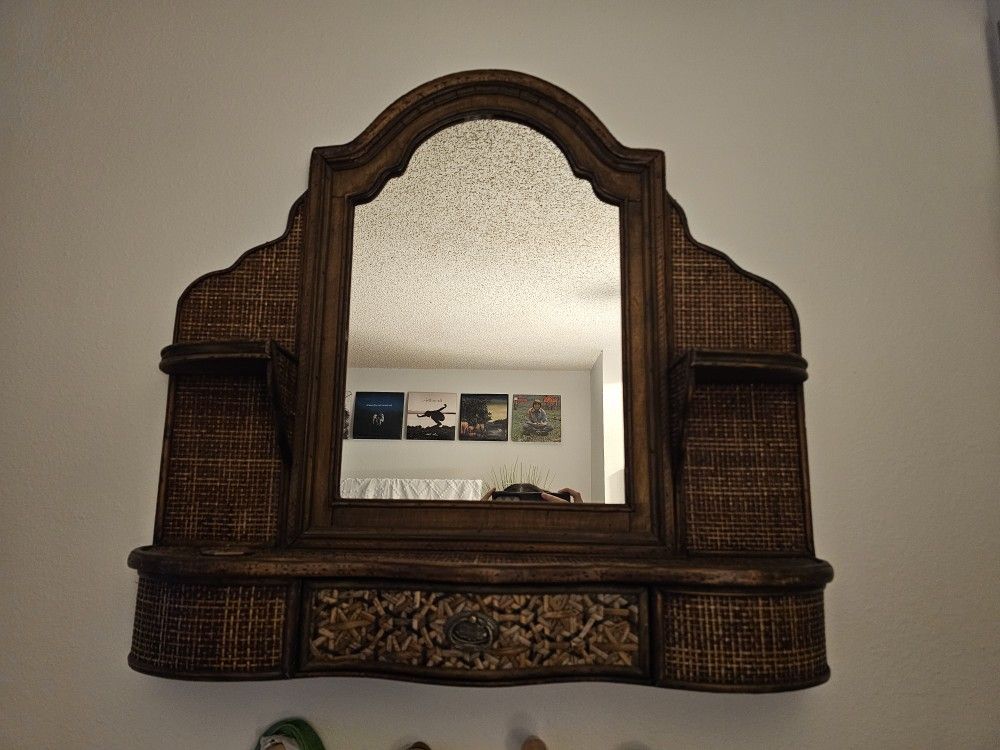Vintage Mirror With Storage