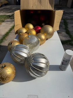 Large Oversized Christmas Ornament Lot