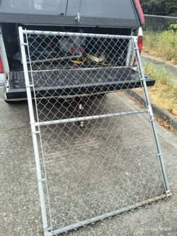 Chain link gate. 4' wide by 6' tall