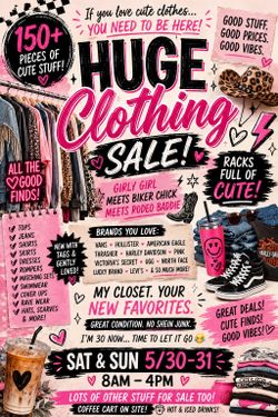 HUGE CLOTHING SALE 5/30-5/31