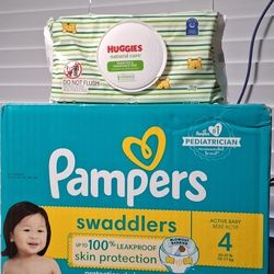 Pampers Size 4 And Wipes 