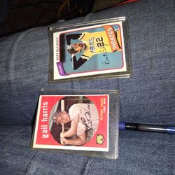 1 1958 And 1  1980s Signed  Baseball Cards See Pics