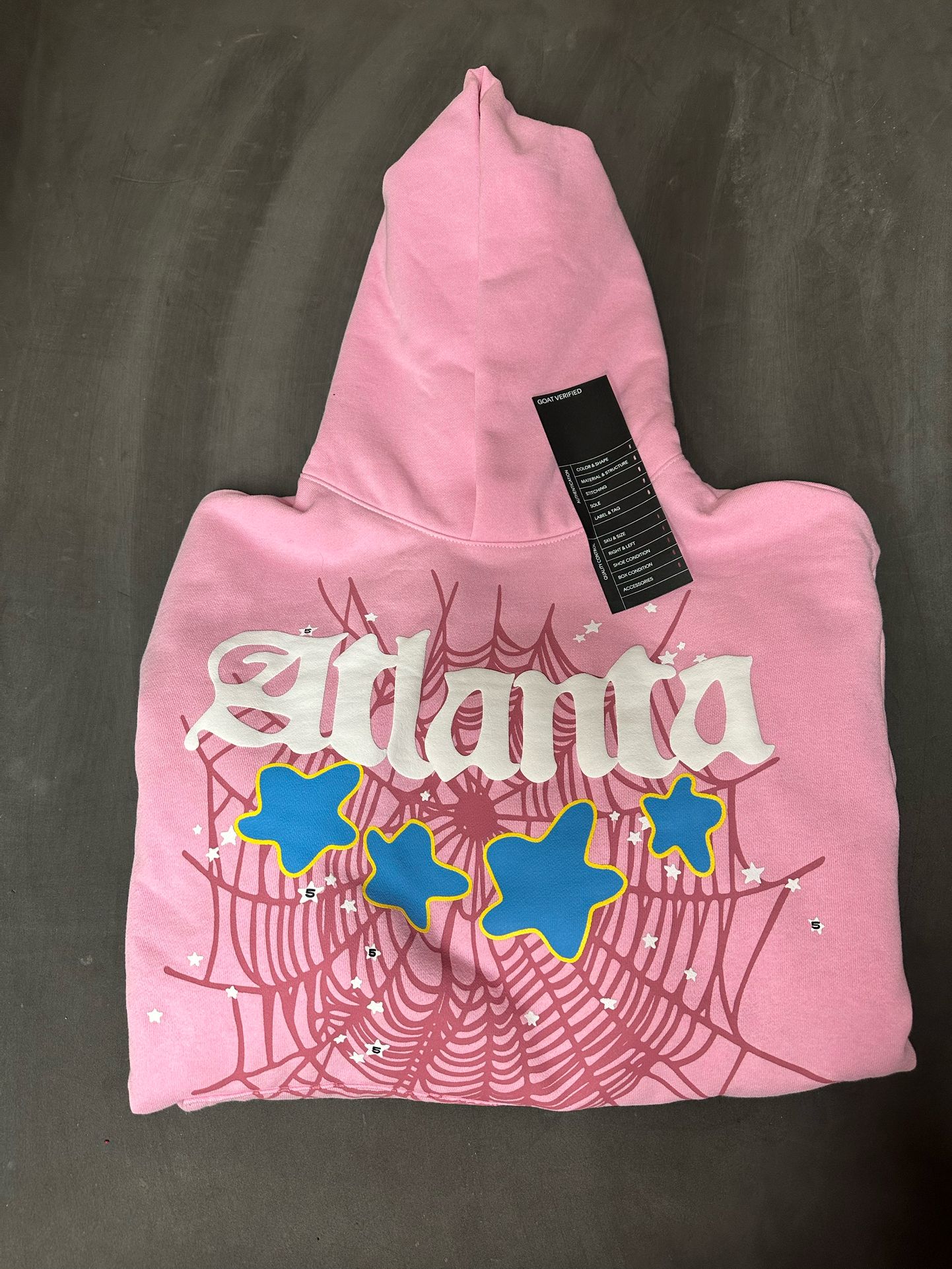 SP5DER ATLANTA HOODIE 'PINK' Brand New size Large 