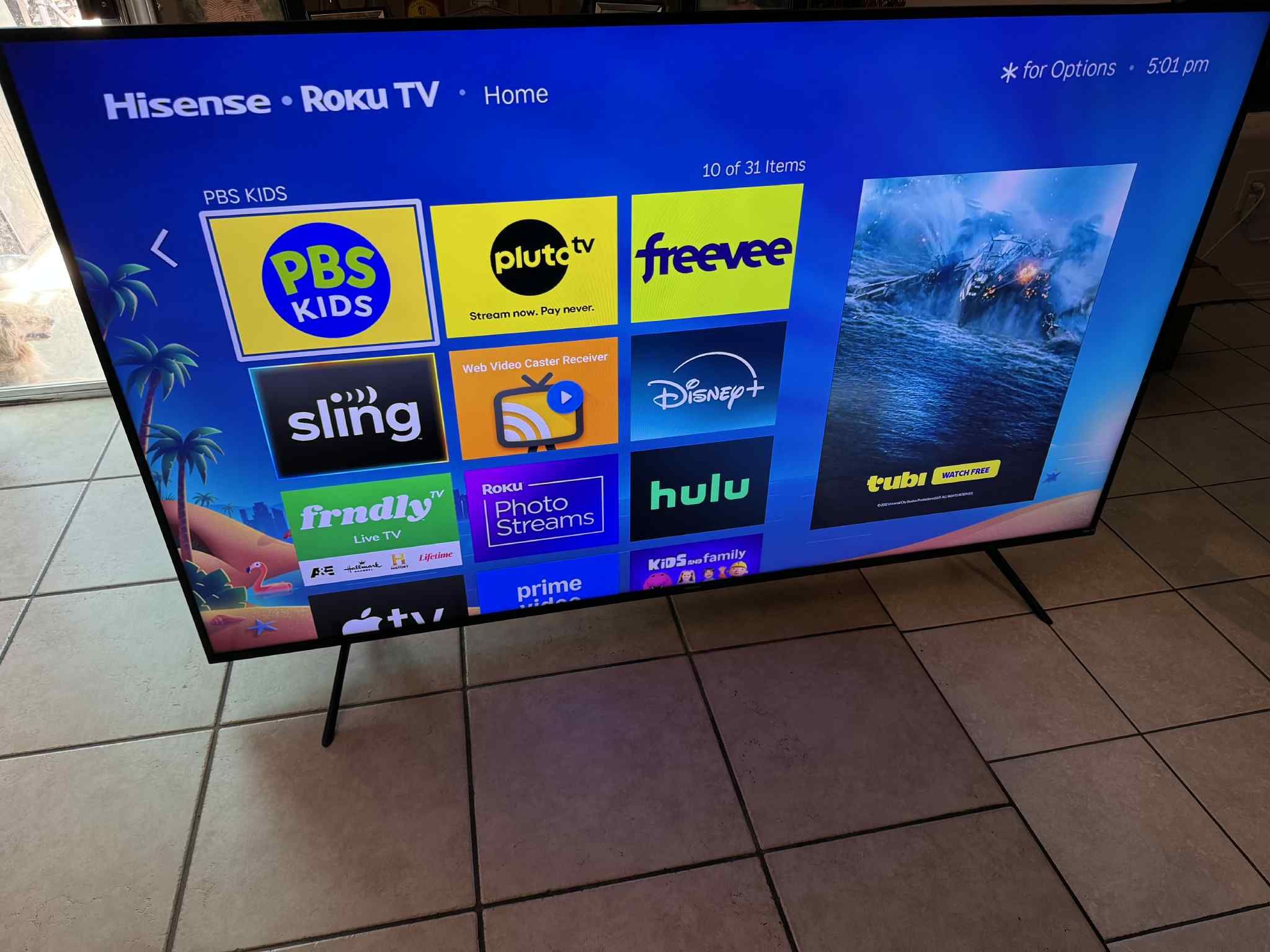 75 inch HISENSE SMART ROKU TV 4k