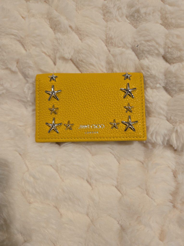 Jimmy Choo Yellow Wallet/Business Card holder 