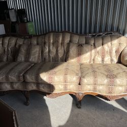 Victorian-style Vintage Sofa and Loveseat 