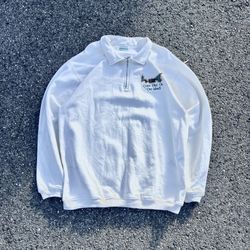 Vintage Edward Island Canada Quarter Zip Pullover Sweatshirt