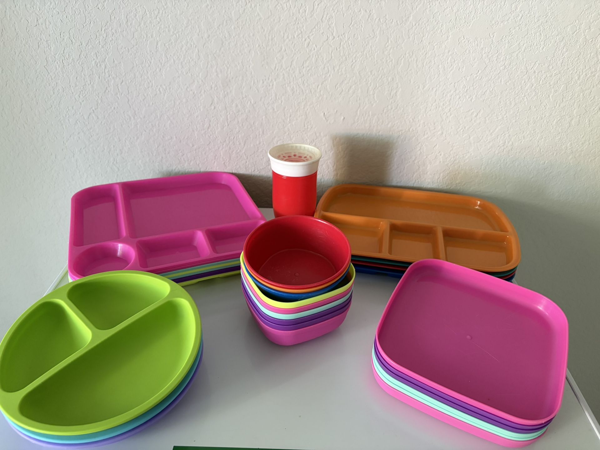 Kids Plastic and Rubber Plate Set