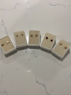 14k Real Gold Stud Earrings