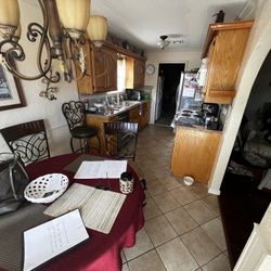 Glass Kitchen Table and Four Chairs