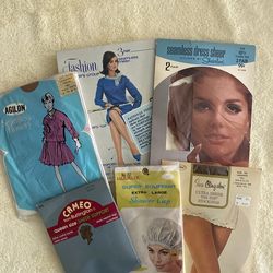 Vintage 1950s–70s Hosiery & Shower Cap Bundle – Retro Packaging