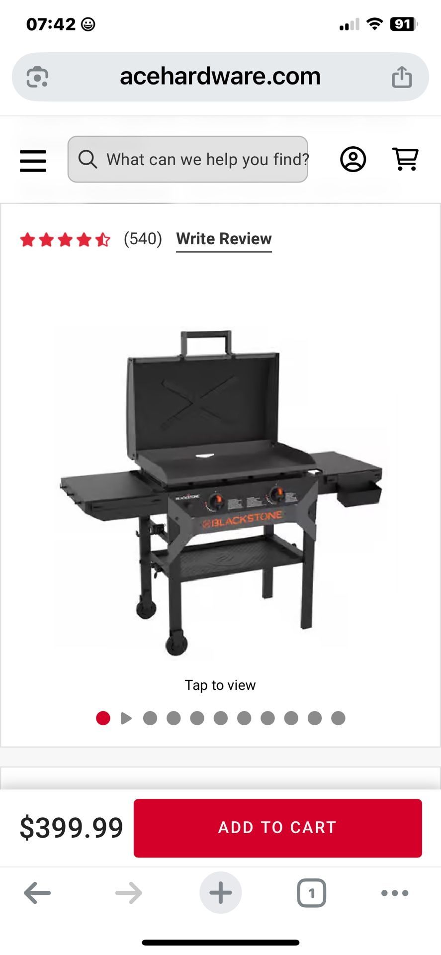 Black Stone Flat Top Grill ( No Lid)