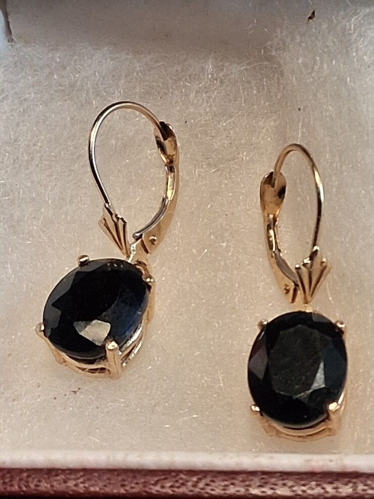 8.00Ct Natural Saphire Earrings 14k