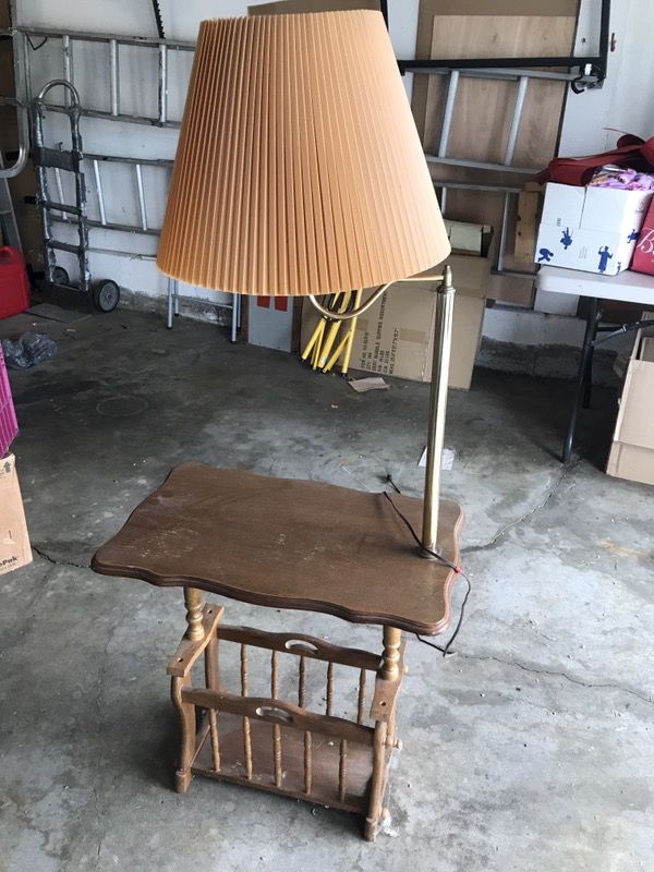 End table with light