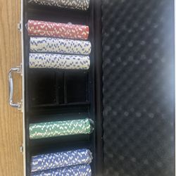Poker Chips And Case