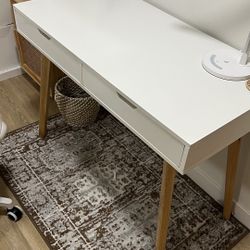White Desk With Drawers