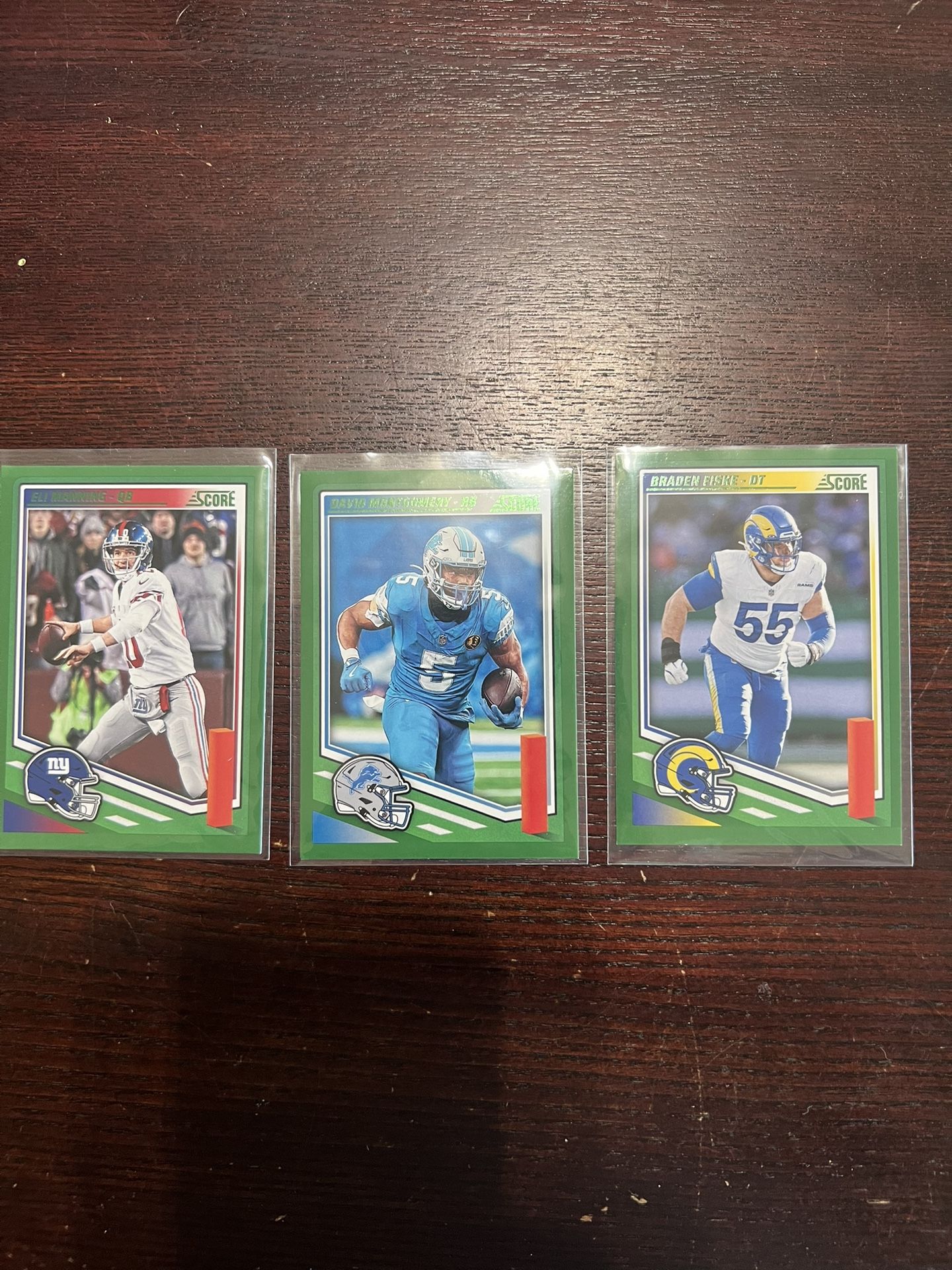 NFL Cards Green Inserts