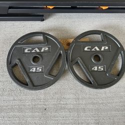 Cap 45Lb Olympic Barbell Grip Weight Plates $100  
