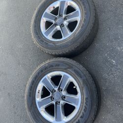 2 — 255/70r18 5x5 5x127 Stock Jeep Wrangler jk JL Wheels Rims Tires TPMS!!