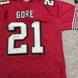 Frank Gore Signed Autograph Custom Jersey - JSA Coa - San Francisco 49ers