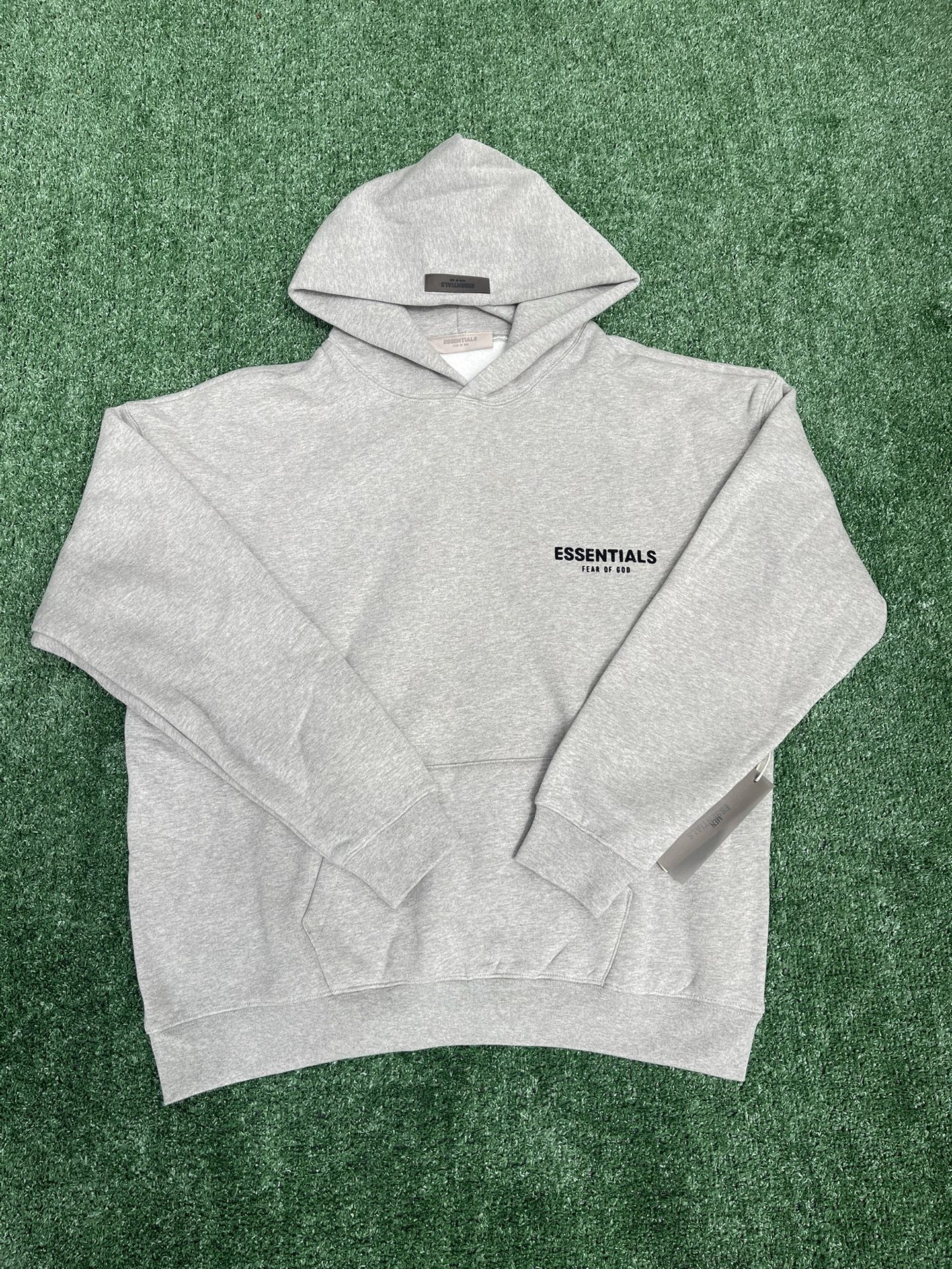 Dark Oat Meal Essentials Hoodie