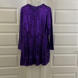 Purple Sequined Dress  Size 12-14