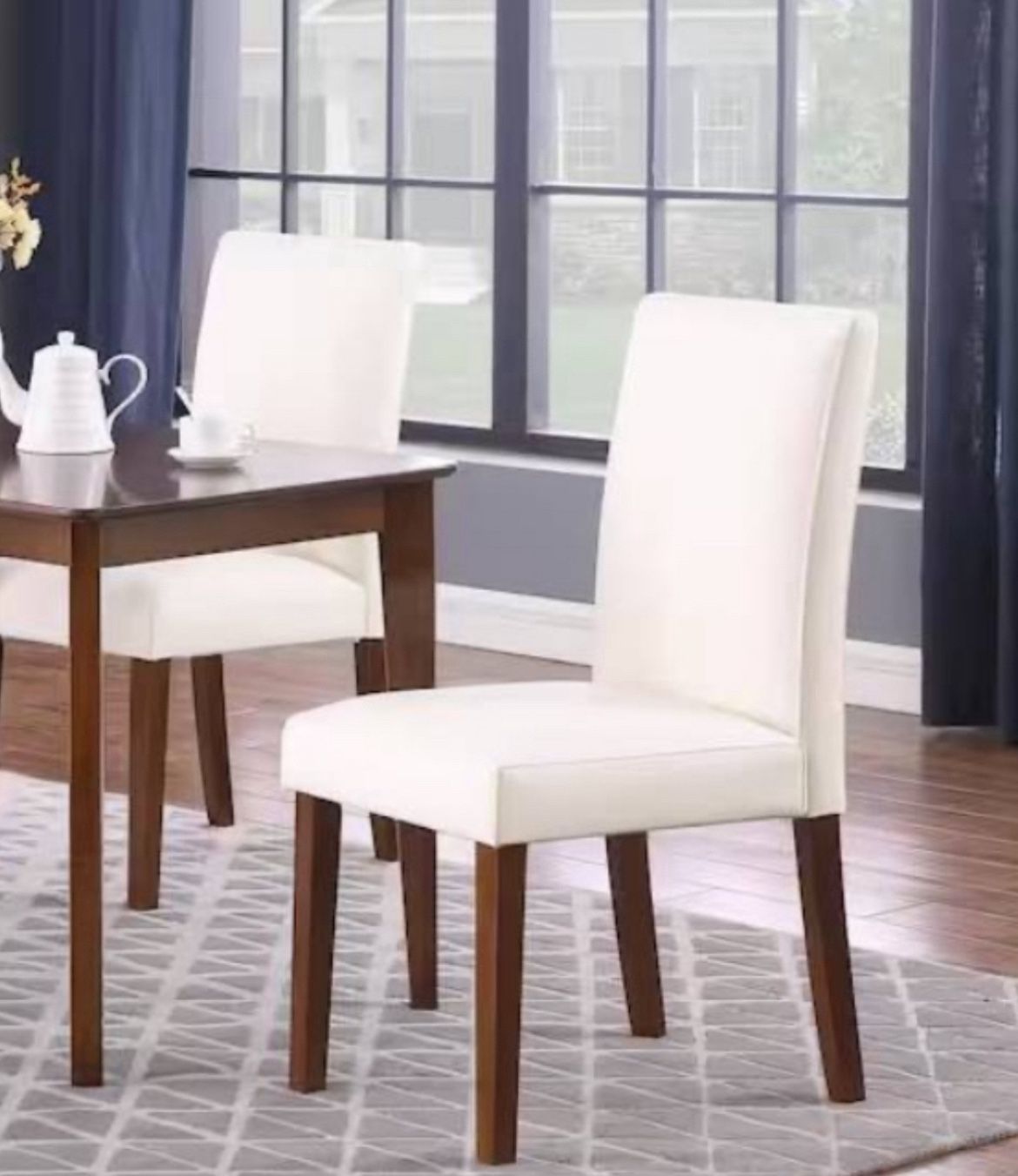 6 Dining White Chairs