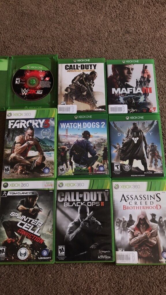 Xbox one games an Xbox 360 games