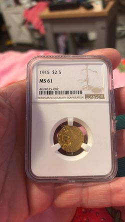 1915 2.5 Indian head gold